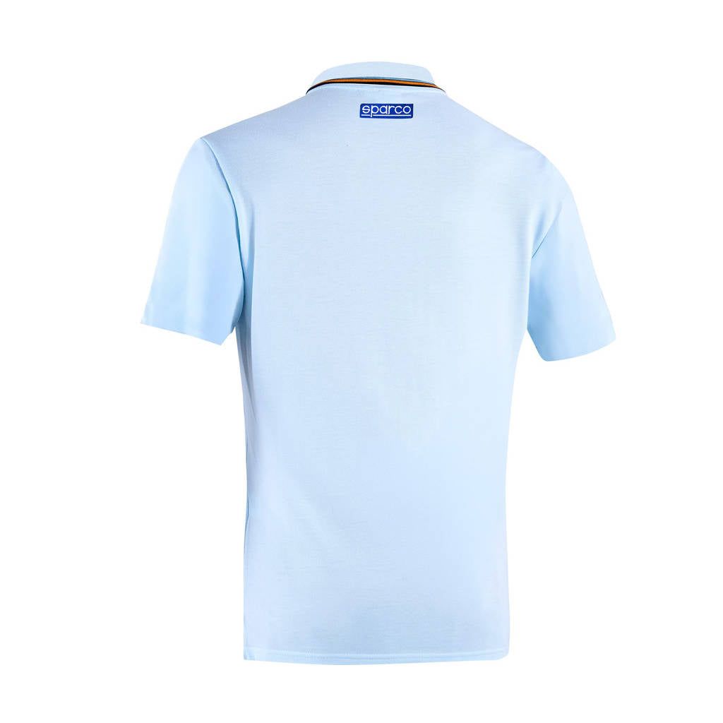 SPARCO BML0003S0C010XL Polo Piquet Sparco-Gulf, Celeste, Size XL Photo-1