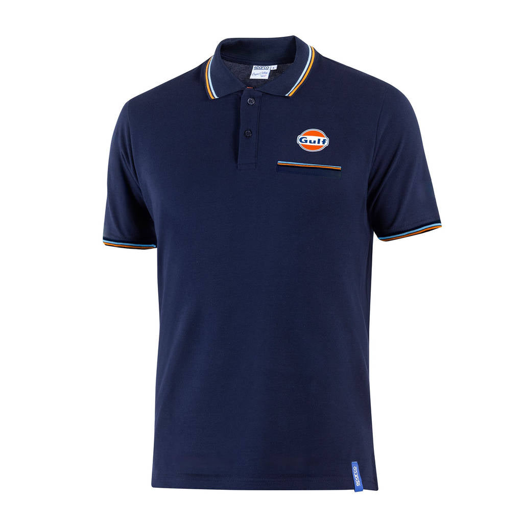 SPARCO BML0004S0N020XL Polo Piquet Pocket Sparco-Gulf, Navy Blue, Size XL Photo-0