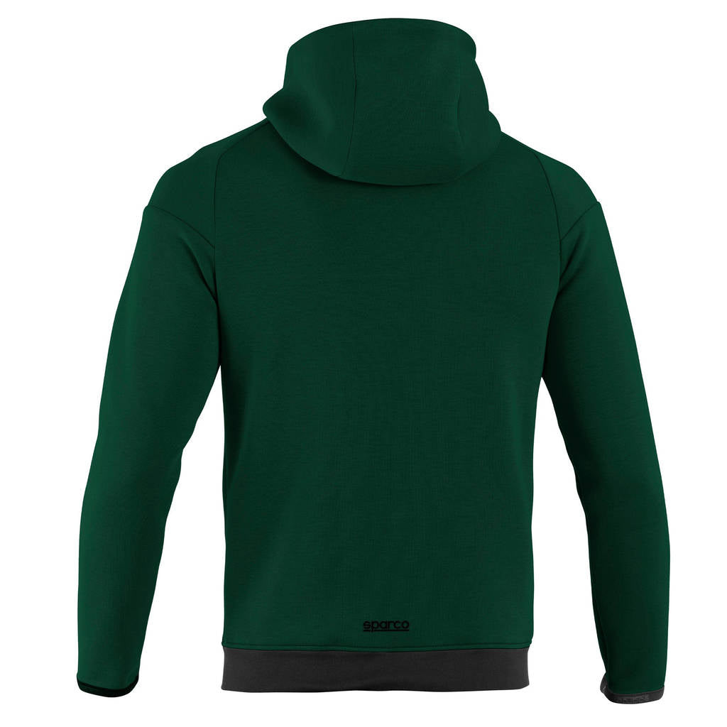 SPARCO BMJ0012B0G220XS Hooded Full Zip Sweatshirt, Green / Black, Size XS Photo-1