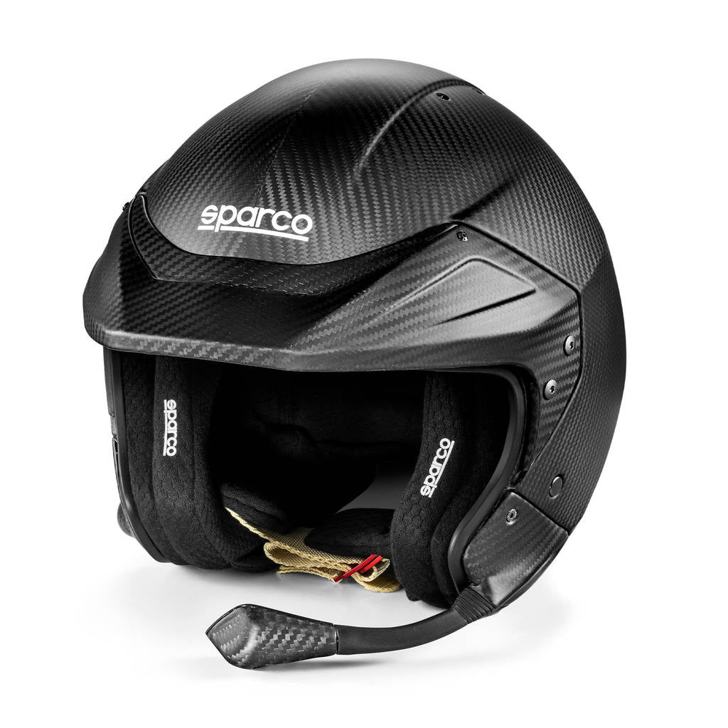 SPARCO BRH0001B0K010ML Open-Face Helmet Flux RJ-i Carbon 8859-2024, Black, Size ML Photo-0