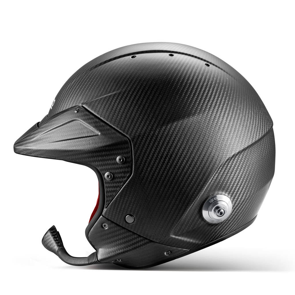 SPARCO BRH0001B0R0100L Open-Face Helmet Flux RJ-i Carbon 8859-2024, Red, Size L Photo-2
