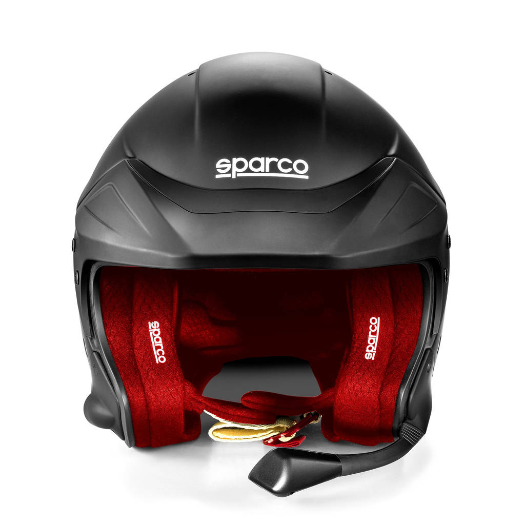 SPARCO BRH0005B0K1200L Open-Face Helmet Flux RJ-i 8859-2024, Black / Red, Size L Photo-1