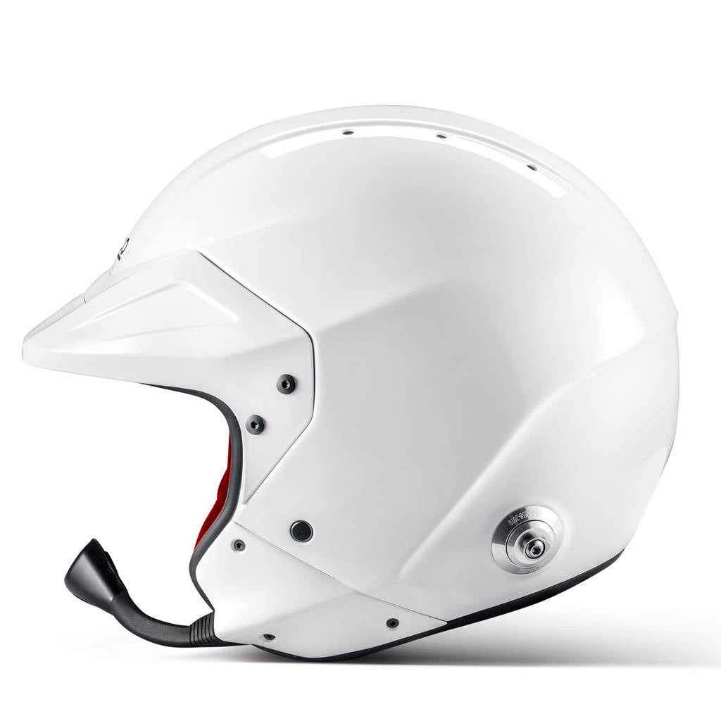 SPARCO BRH0005B0W090XS Open-Face Helmet Flux RJ-i 8859-2024, White / Red, Size XS Photo-2