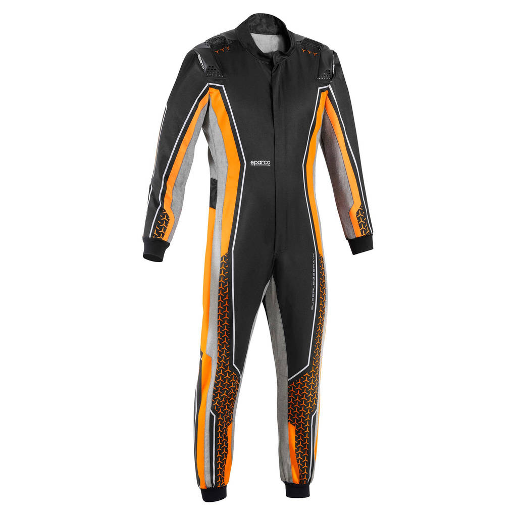 SPARCO BKS0012B0K04054 Karting Suit Superleggera-K, Black / Fluo Orange, Size 54 Photo-0