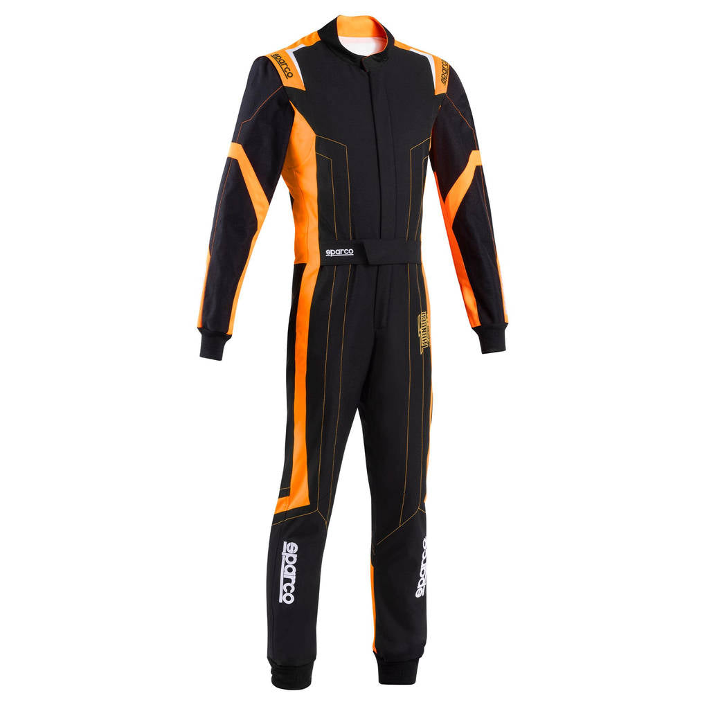 SPARCO BKS0010B0K042XL Karting Suit Thunder Advanced, Black / Fluo Orange, Size 2XL Photo-1