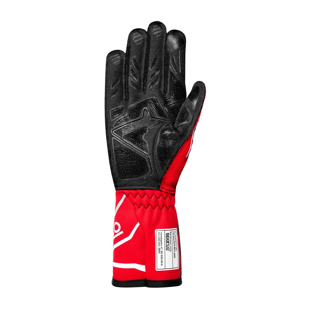 SPARCO BKG0002B0R27009 Karting Gloves K-Tide+ (FIA 8877-2022), Red / Black, Size 9 Photo-1