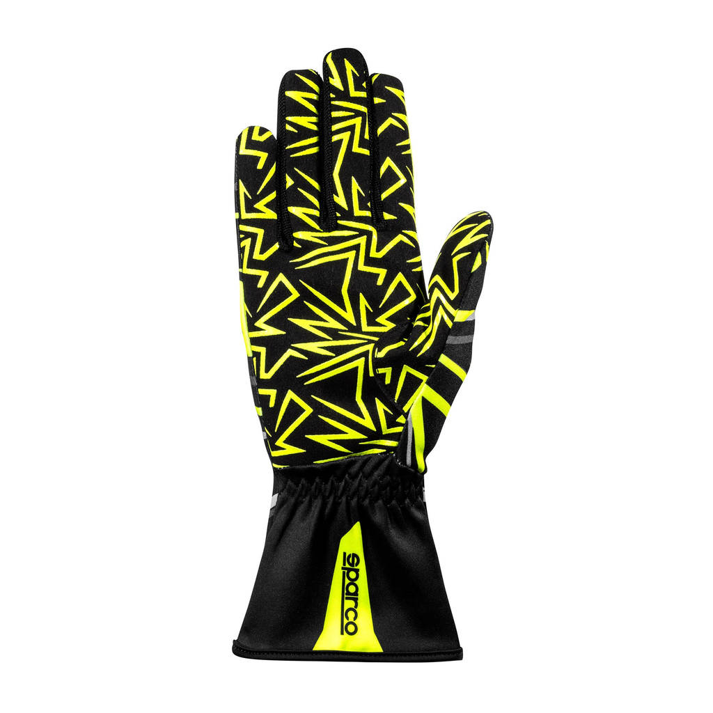 SPARCO BKG0001B0K08010 Karting Gloves K-Rookie, Black / Fluo Yellow, Size 10 Photo-1
