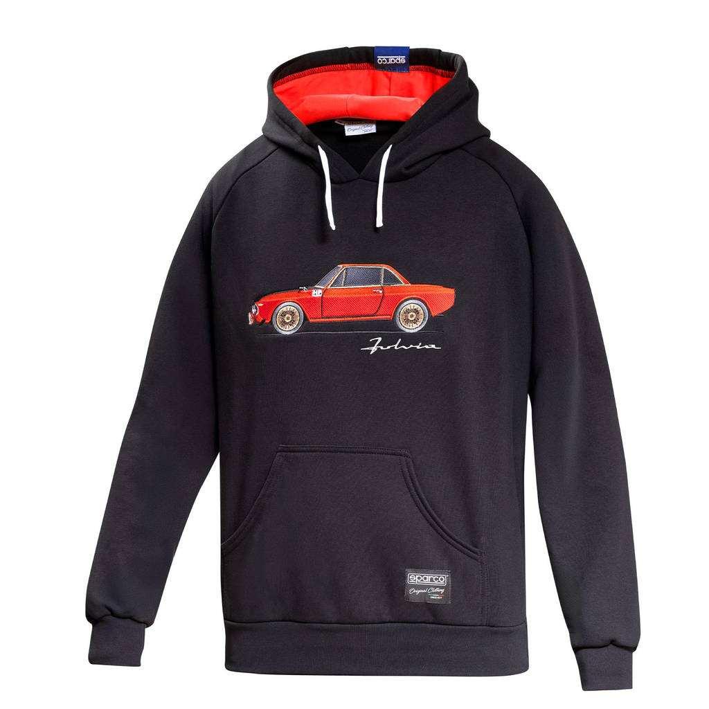 SPARCO BMF0016N0K1200M Hoodie Lancia Fulvia, Black / Red, Size M Photo-0