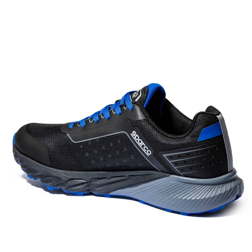 SPARCO BTB0007B0K05045 Mechanics Shoes S-Park Gap, Black / Light Blue, Size 45 Photo-1