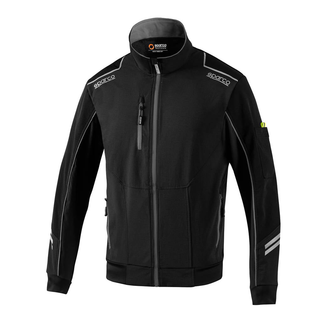 SPARCO 02413GSVF4XL Light-Shell Jacket Tech Austin, Dark Grey / Fluo Green, Size XL Photo-0