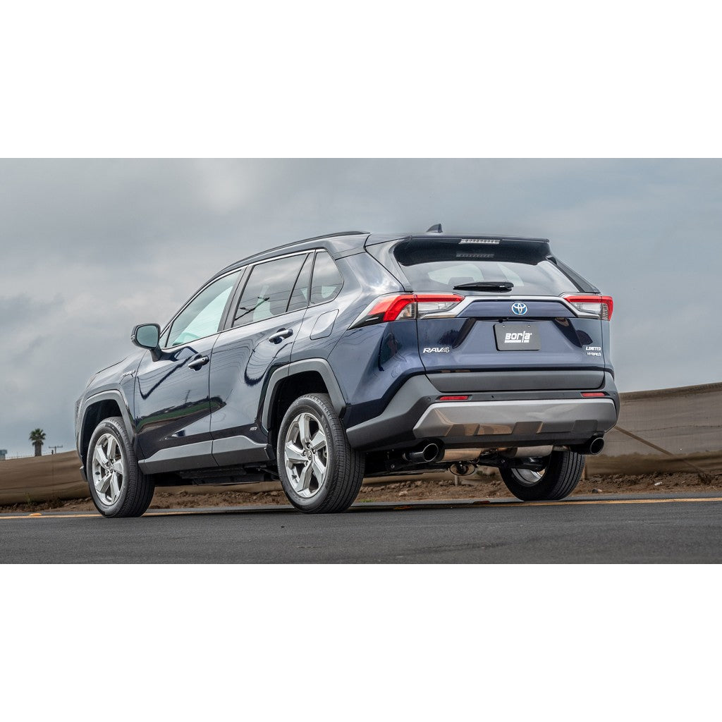 BORLA 141010BC Exhaust System Cat-Back S-Type, 2.25" (4" Black Chrome Tips) for TOYOTA RAV4 Hybrid 2.5L 2019–2025 Photo-1