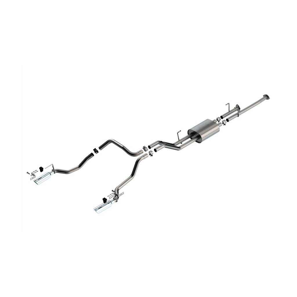 BORLA 141026 Exhaust System Cat-Back 2.25", ATAK (4" Bright Chrome Tips) for TOYOTA Tundra 4.6L / 5.7L V8 2009-2013 Photo-0