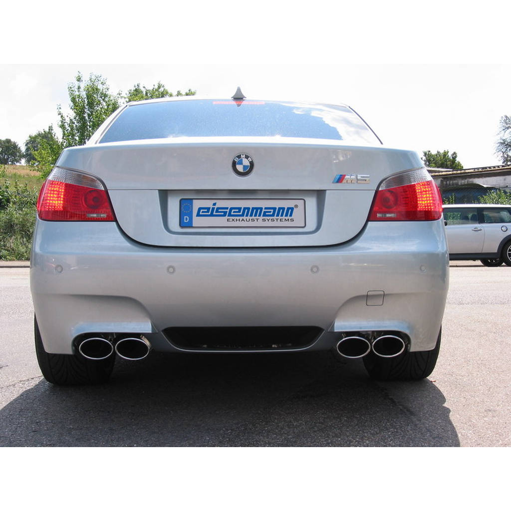 EISENMANN B5258.02184 Rear Muffler Sport 4 x 120 x 77 mm (Oval Tailpipes) for BMW M5 (E60) Photo-0