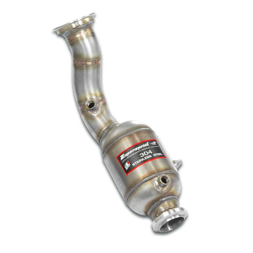 SUPERSPRINT 722741 Downpipe Left with Metallic Catalytic Converter for MERCEDES W205 C Photo-0