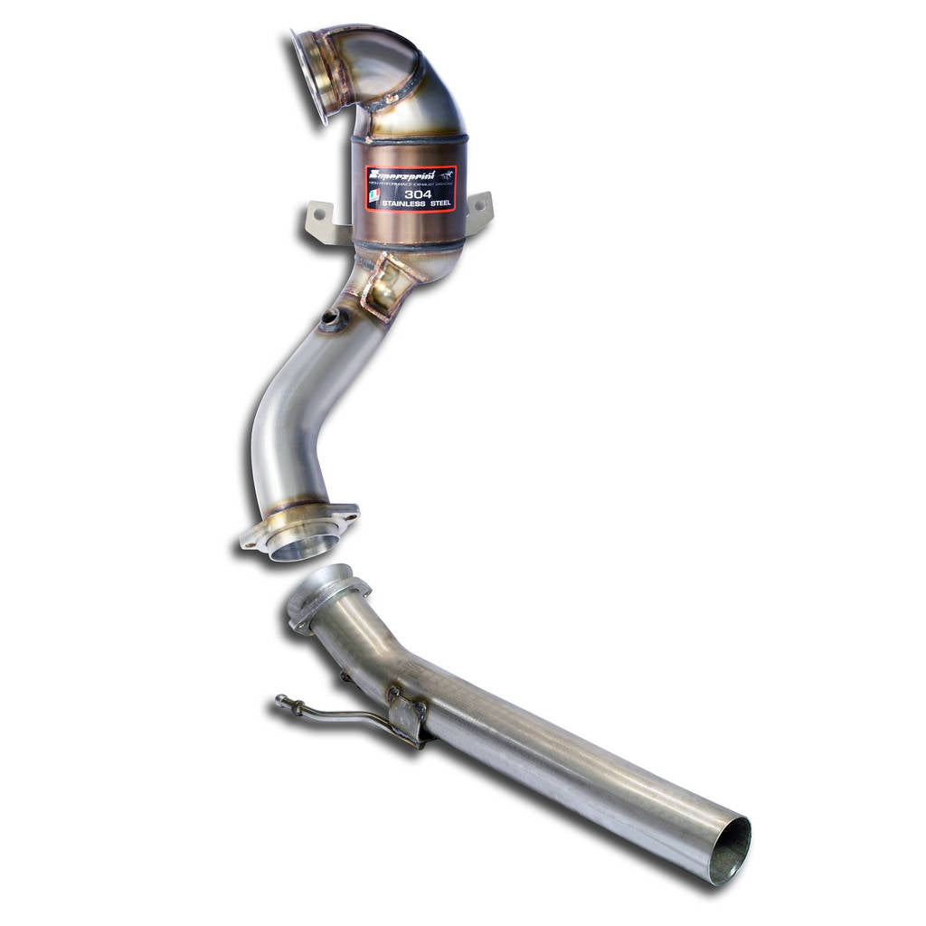 SUPERSPRINT 918541 Turbo Downpipe Kit and Metallic Catalytic Converter for VW Polo GTI 2G Photo-0