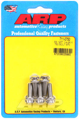 ARP 711-0750 SAE Bolt Kit 1/4-28 x .750 12pt SS bolts Photo-0