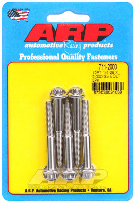 ARP 711-2000 SAE Bolt Kit 1/4-28 x 2.000 12pt SS bolts Photo-0