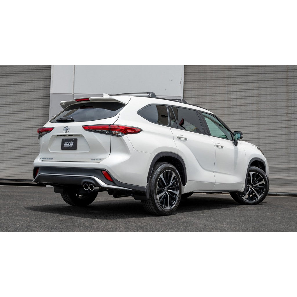 BORLA 140947 Cat-Back Exhaust 2.25", S-Type (3.5" Bright Chrome Tips) for TOYOTA Highlander 3.5L (XSE) 2021-2022 Photo-1