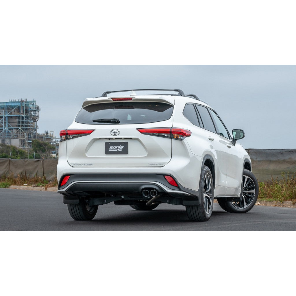 BORLA 140947BC Cat-Back Exhaust 2.25", S-Type (3.5" Black Chrome Tips) for TOYOTA Highlander 3.5L (XSE) 2021-2023 Photo-1
