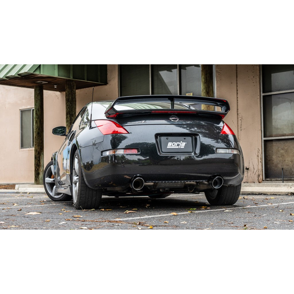 BORLA 140958 Cat-Back Exhaust 2.25", S-Type II (4.5" Bright Chrome Tips) for NISSAN 350Z 3.5L 2003-2008 Photo-1