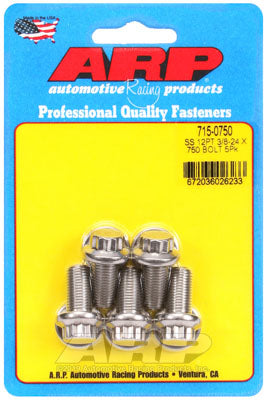 ARP 715-0750 SAE Bolt Kit 3/8-24 x .750 12pt 7/16 wrenching SS bolts Photo-0