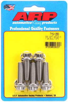 ARP 715-1250 SAE Bolt Kit 3/8-24 x 1.250 12pt 7/16 wrenching SS bolts Photo-0