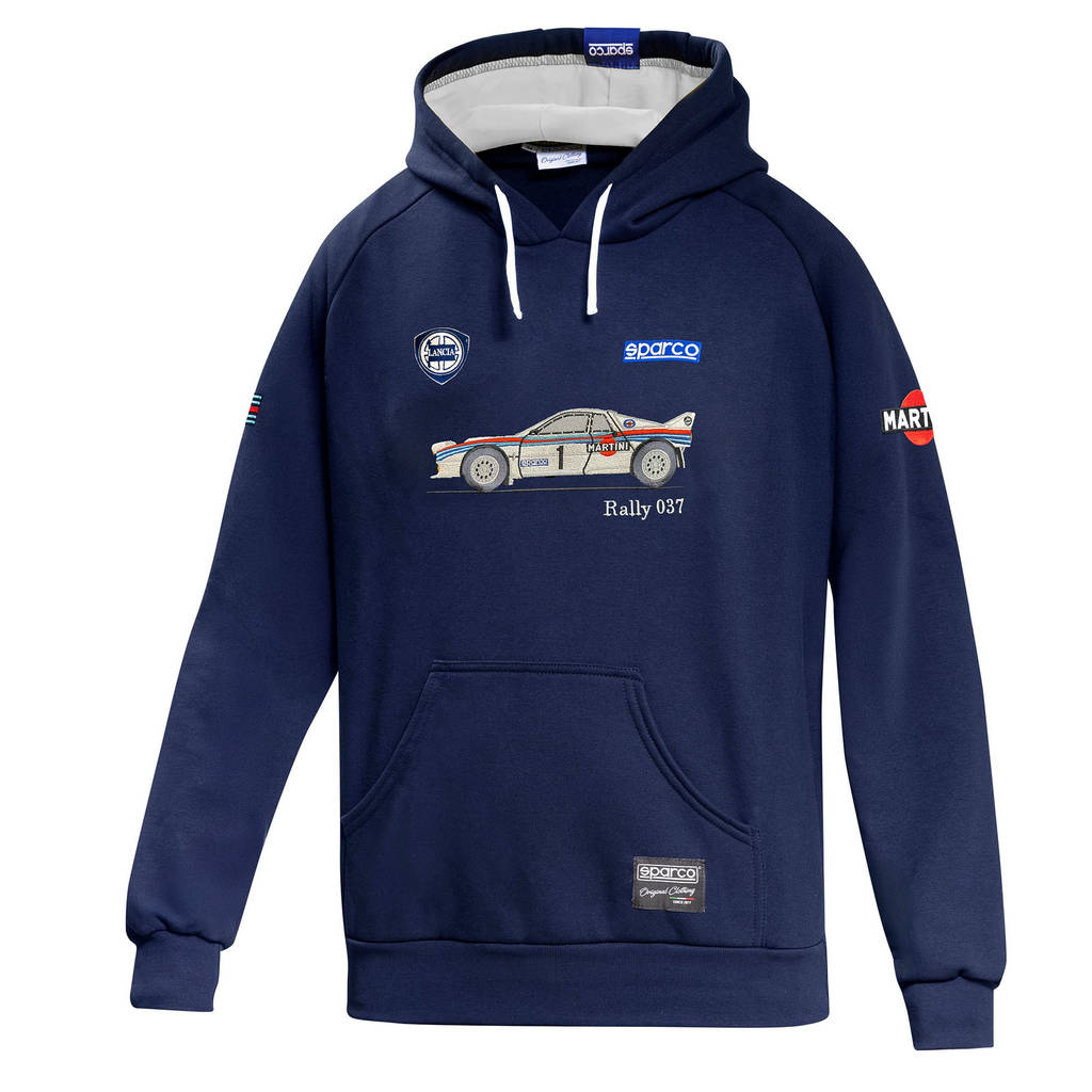 SPARCO BMF0093NDN060XS Hoodie Lancia MR 037, Blue/White, Size XS Photo-0