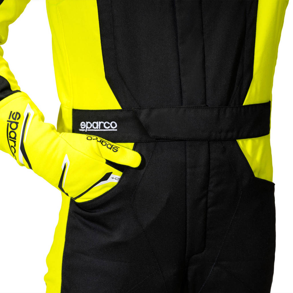 SPARCO BRS0050B0K08054 Racing Suit Sprint S Advanced, Black/Yellow Fluo, Size 54 Photo-3