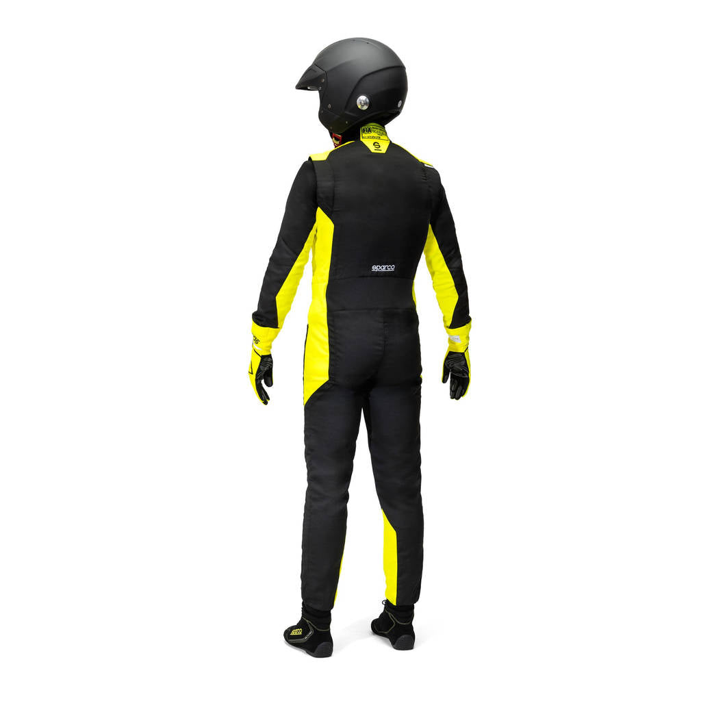 SPARCO BRS0050B0K08062 Racing Suit Sprint S Advanced, Black/Yellow Fluo, Size 62 Photo-1