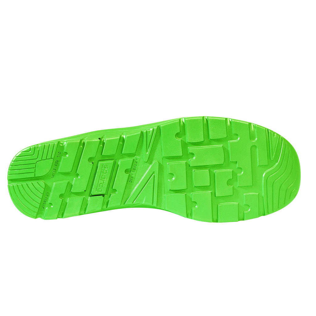 SPARCO BTB0047B0K15041 Mechanics Shoes Practice Rinus S1PS, Black/Fluo Green, Size 41 Photo-3