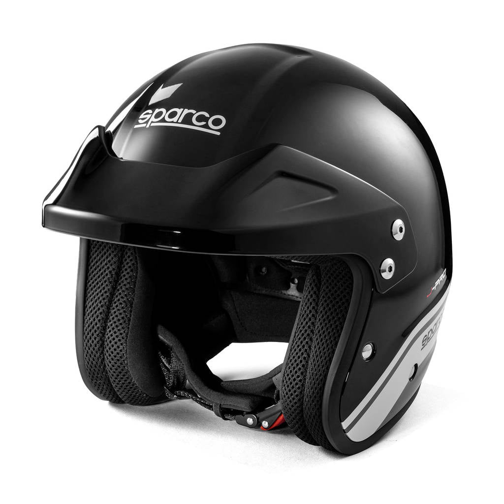 SPARCO 003379NRGR1S Open-Face Racing Helmet J-Pro ECE06, Black/Grey, Size S Photo-0