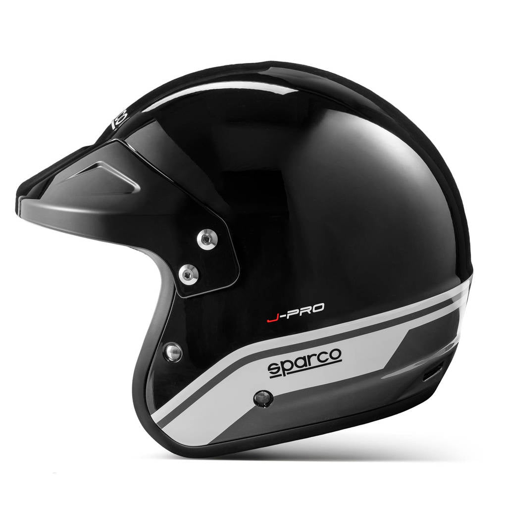SPARCO 003379NRGR1S Open-Face Racing Helmet J-Pro ECE06, Black/Grey, Size S Photo-2