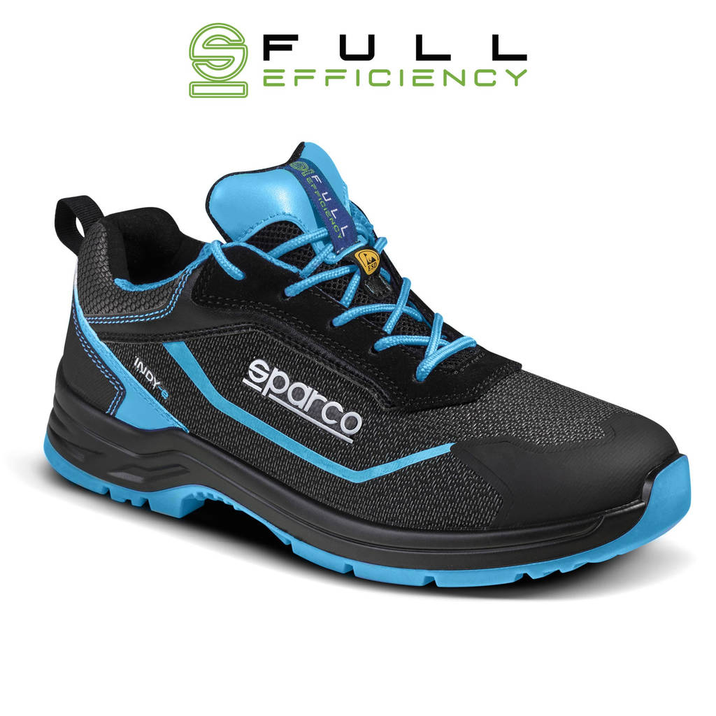 SPARCO 0754043NRCE Mechanics Shoes Indy-E Aster S3, Black/Heavenly, Size 43 Photo-0