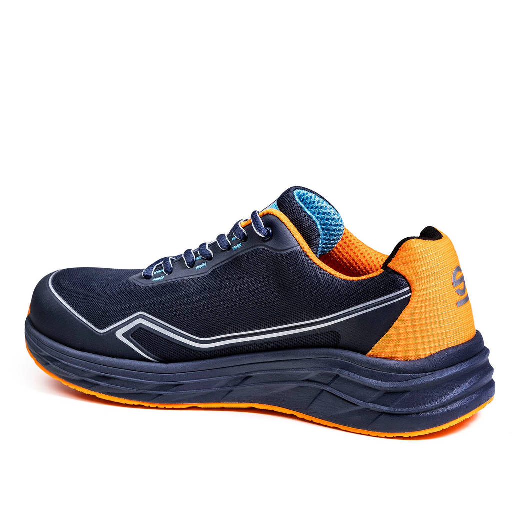 SPARCO 07545GU39BMAF Mechanics Shoes Mirage Gulf S1PS, Navy Blue/Fluo Orange, Size 39 Photo-2