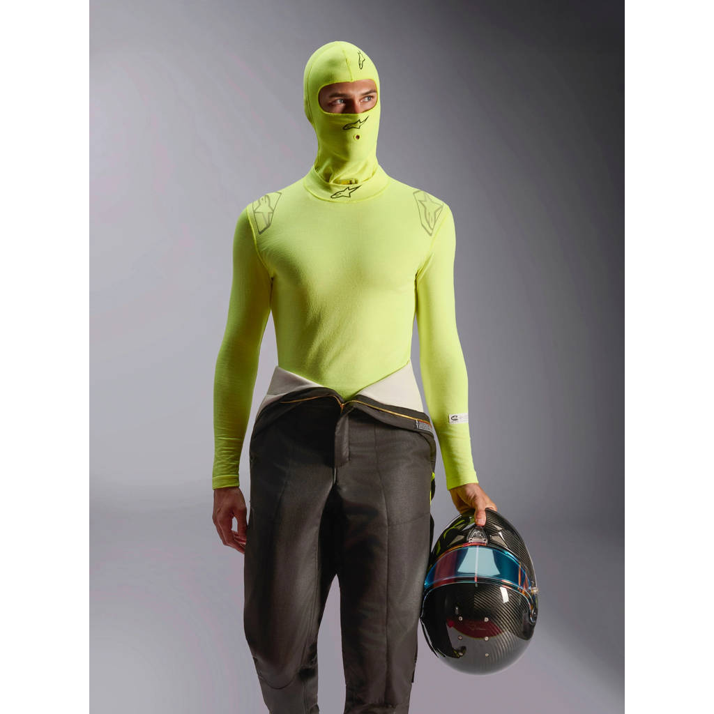 ALPINESTARS 4750126-55-OS Balaclava ZX Evo V3 FIA-SFI,Yellow Fluo, Size OS Photo-0