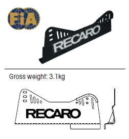 RECARO 7223825 Side mounts for Pole Position (FIA)/Furious, steel Photo-1 
