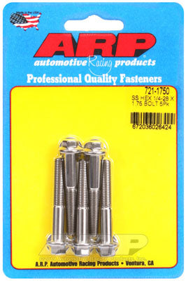 ARP 721-1750 SAE Bolt Kit 1/4-28 x 1.750 hex SS bolts Photo-0