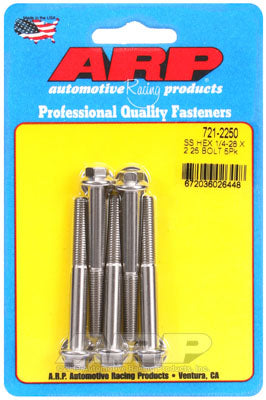 ARP 721-2250 SAE Bolt Kit 1/4-28 x 2.250 hex SS bolts Photo-0