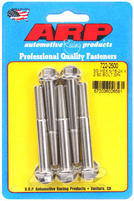 ARP 722-2500 SAE Bolt Kit 5/16-24 x 2.500 hex SS bolts Photo-0