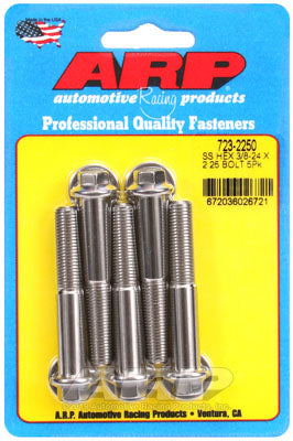 ARP 723-2250 SAE Bolt Kit 3/8-24 x 2.250 hex SS bolts Photo-0
