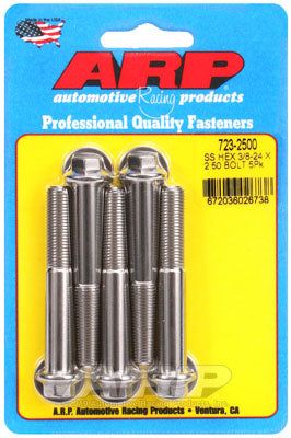 ARP 723-2500 SAE Bolt Kit 3/8-24 x 2.500 hex SS bolts Photo-0