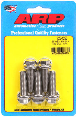 ARP 725-1250 SAE Bolt Kit 3/8-24 x 1.250 hex 7/16 wrenching SS bolts Photo-0