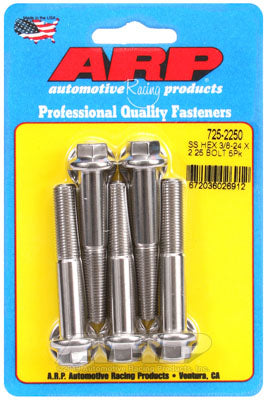 ARP 725-2250 SAE Bolt Kit 3/8-24 x 2.250 hex 7/16 wrenching SS bolts Photo-0