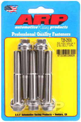 ARP 725-2500 SAE Bolt Kit 3/8-24 x 2.500 hex 7/16 wrenching SS bolts Photo-0