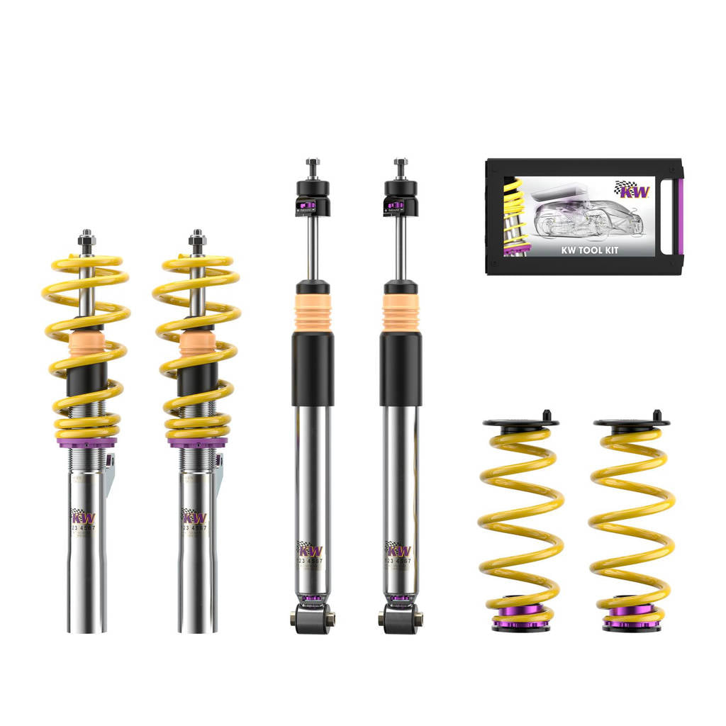 KW 352800EG Coilover Kit V3 Inox (incl. Cancellation Kit for Electronic Dampers) for VW Tiguan (CT1) Photo-0