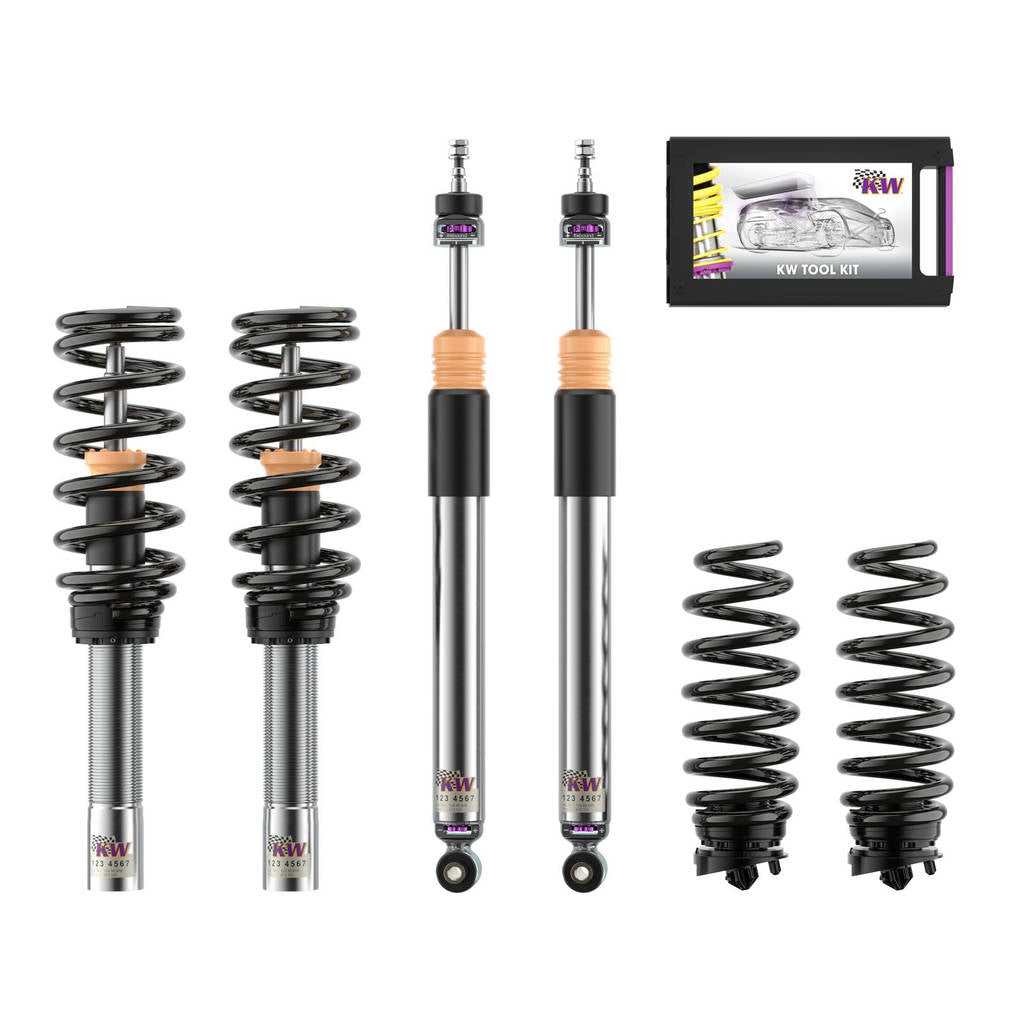 KW 35208100CW-B Coilover Kit V3 Leveling Black (incl. Cancellation Kit for Electronic Dampers) for AUDI A6 (C8) Photo-0