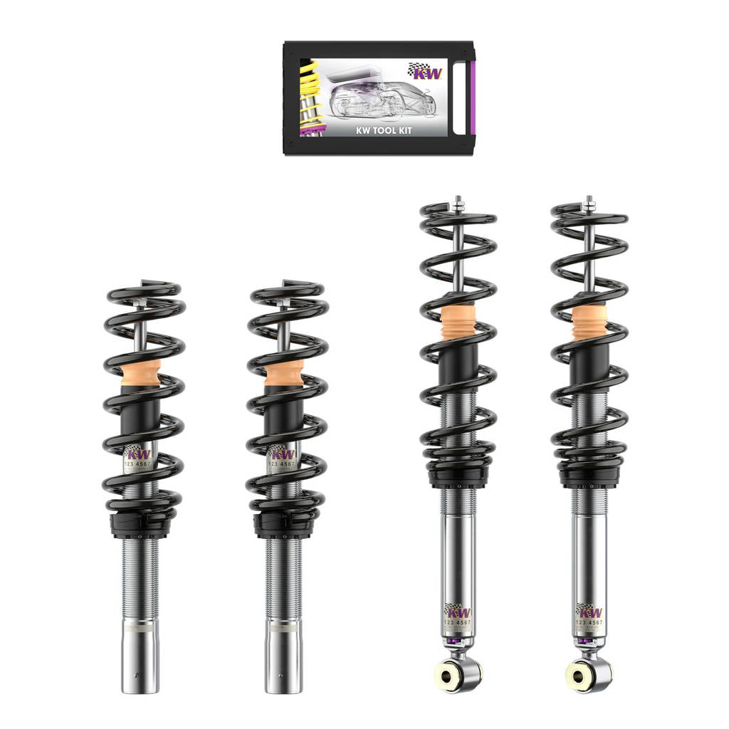 KW 35208200BZ-B Coilover Kit V3 Leveling Black (incl. Cancellation Kit for Electronic Dampers) for BMW M550i (G30) Photo-0