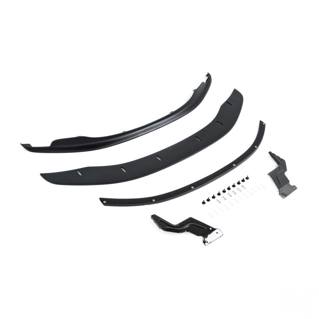 ALPHA-N AN-0645 Carbon Front Spoiler Matte Black with Adjustable Splitter for BMW M3 (E90 / E92) Photo-1