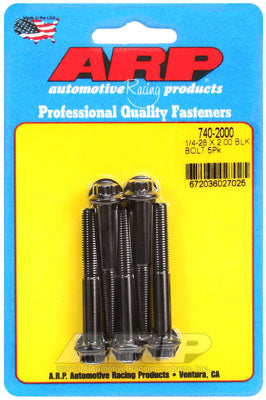 ARP 740-2000 SAE Bolt Kit 1/4-28 x 2.000 12pt black oxide bolts Photo-0