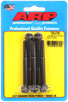 ARP 740-2750 SAE Bolt Kit 1/4-28 x 2.750 12pt black oxide bolts Photo-0